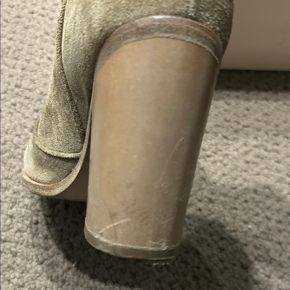 Laurence Dacade Olive Suede Ankle Booties - Picture 7 of 7
